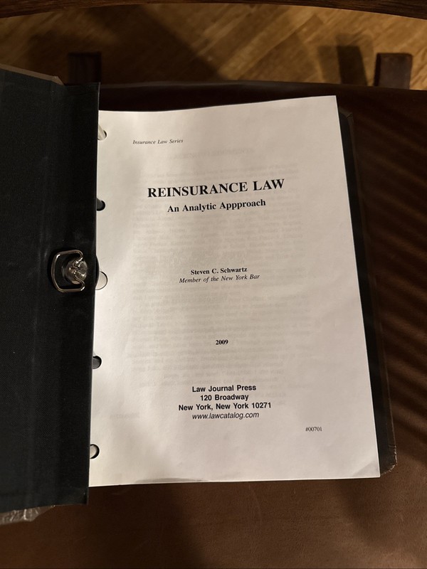Reinsurance Law An Analytic Approach gallery