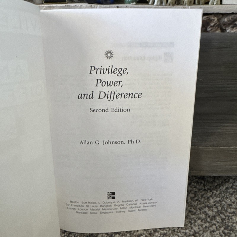 Privilege, Power, and Difference by Allan G. Johnson (2017, Trade Paperback) gallery