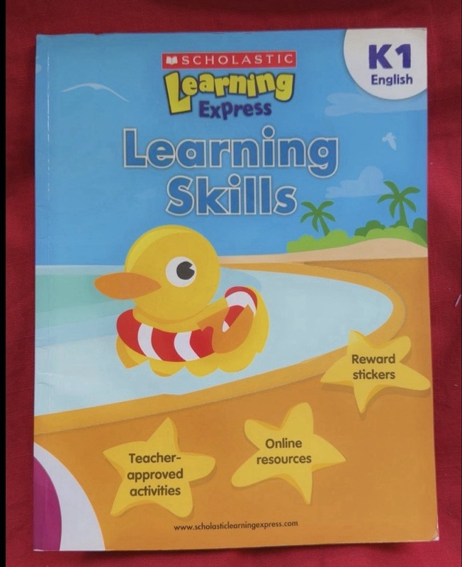 Scholastic Learning Express Learning Skills K-1 English Activity Book Stickers