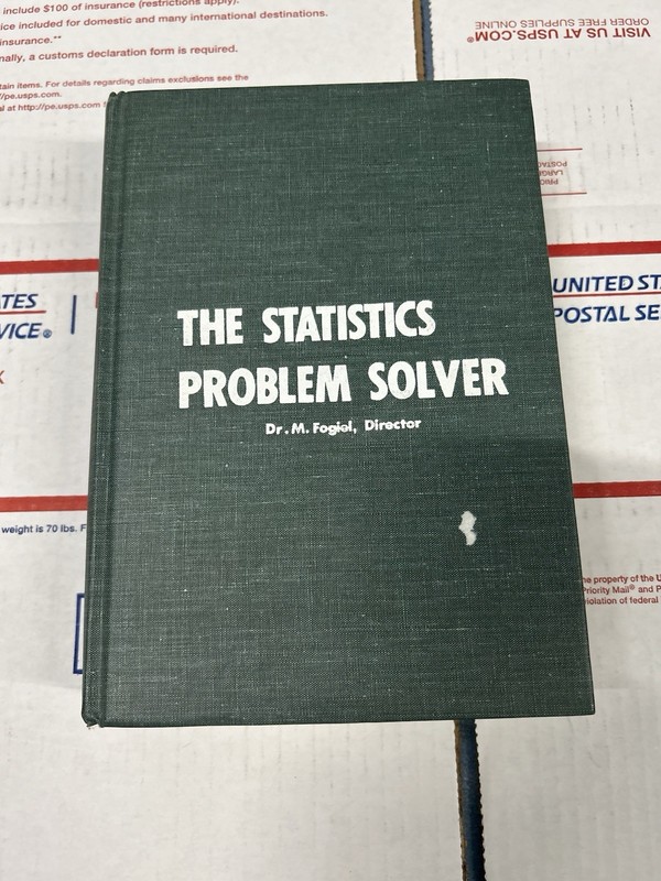 The Statistics Problem Solver by Dr. M. Fogiel Hardcover Rare Vintage