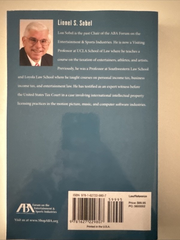 Taxation of Entertainers, Athletes, and Artists by Lionel S. Sobel (2016, Trade gallery