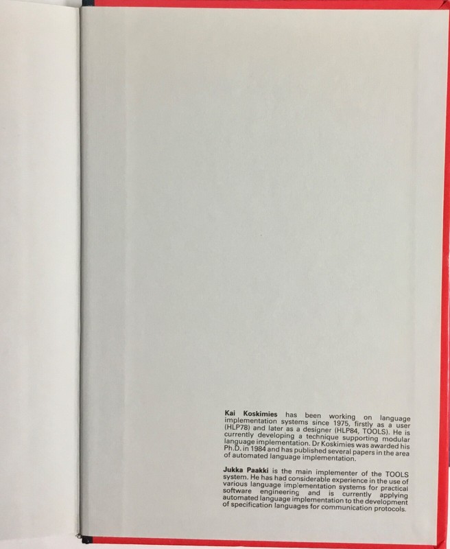Automating Language Implementation Koskimies Paakki 1990 HC Good Condition gallery