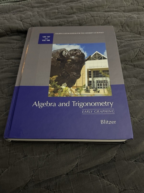Blitzer Algebra and Trigonometry Early Graphing Pearson Hardcover Textbook