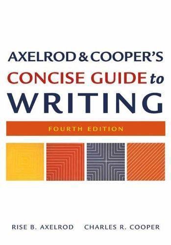 Axelrod & Cooper’s Concise Guide to Writing