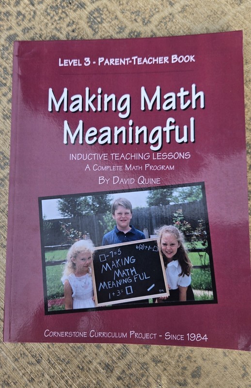 Making Math Meaningful Level 3 Parent Teacher Guide Homeschool Curriculum