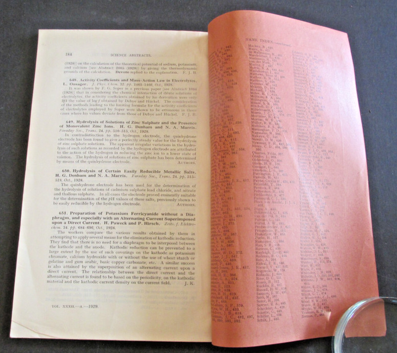 VTG 1929 Science Abstracts Section A. Physics Monthly Booklet 184 Pages gallery