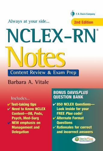 NCLEX-RN Notes: Content Review & Exam Prep (Davis’s Notes) Vitale, Barbara Ann