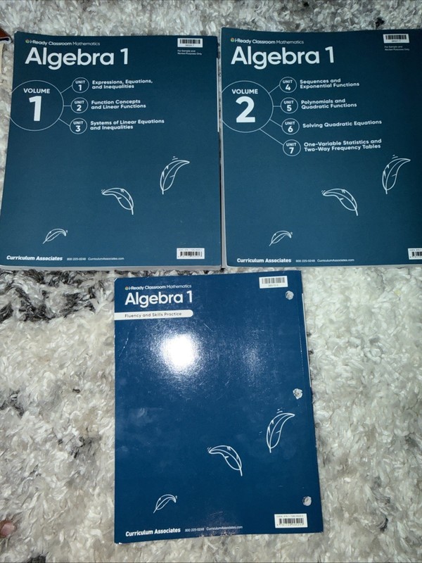 i-Ready Classroom Mathematics: Algebra 1 books, volume 1, 2 teacher's & workbook gallery