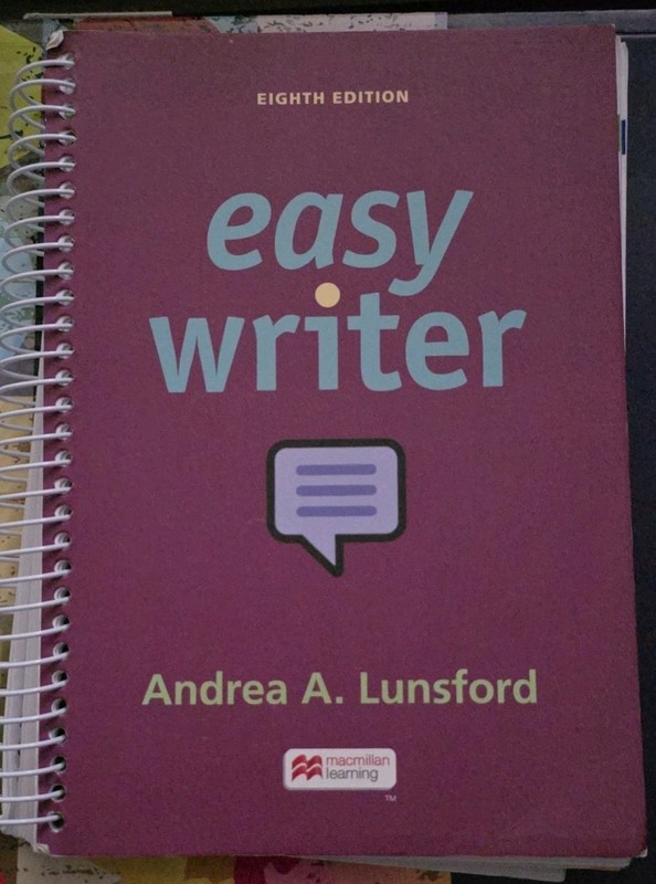 EasyWriter 8th Edition Spiral Textbook by Andrea A. Lunsford