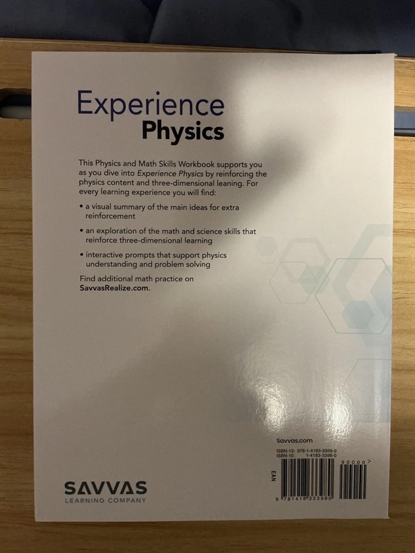 Savvas Experience Physics Textbook & Physics and Math Skills Workbook gallery