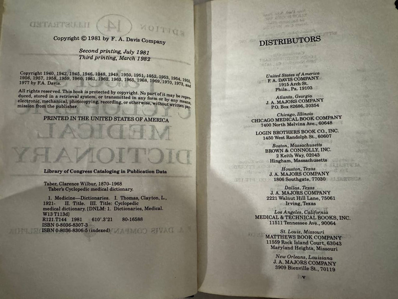 Taber's Cycloprdic Medical Dictionary - 14th Edition - F. A. Davis Company gallery