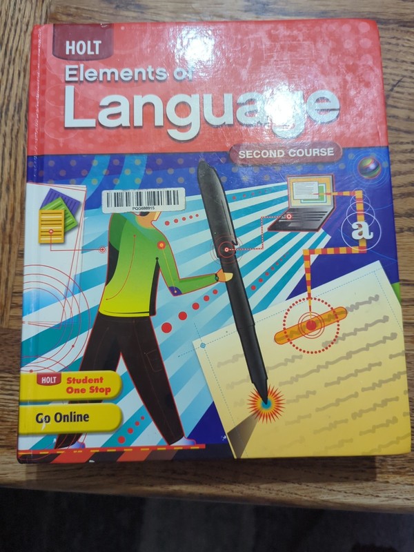 HOLT Elements of Language Second Course Hardcover Grammar Textbook