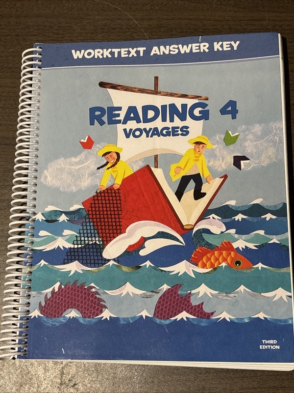 BJU Press Reading 4 Voyages Worktext Answer Key Third Edition Homeschool