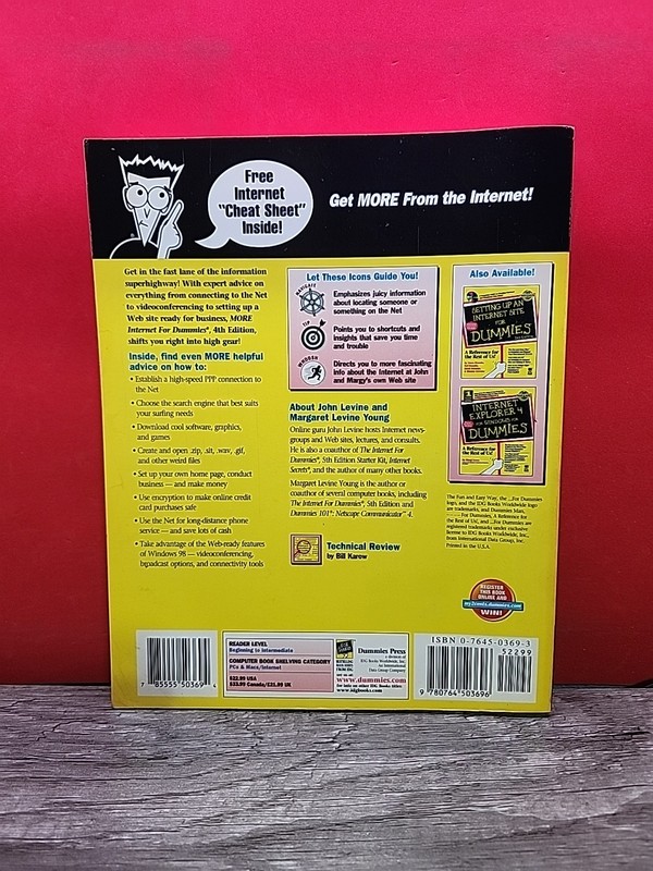 More Internet For Dummies 4th Edition IDG Books Worldwide 1998 Levine & Levine gallery