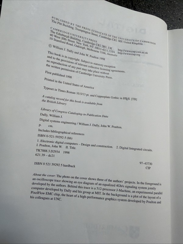 Digital Systems Engineering by John W. Poulton and William J. Dally (1998,... gallery