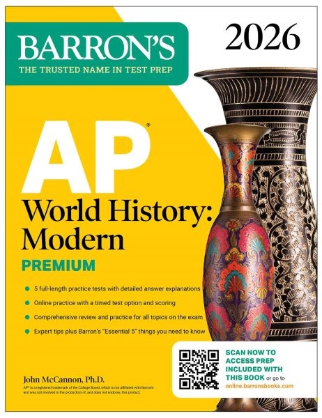 Ap World Historymodern Premium, 2026 : Prep Book With 5 Practice Tests + Comp…