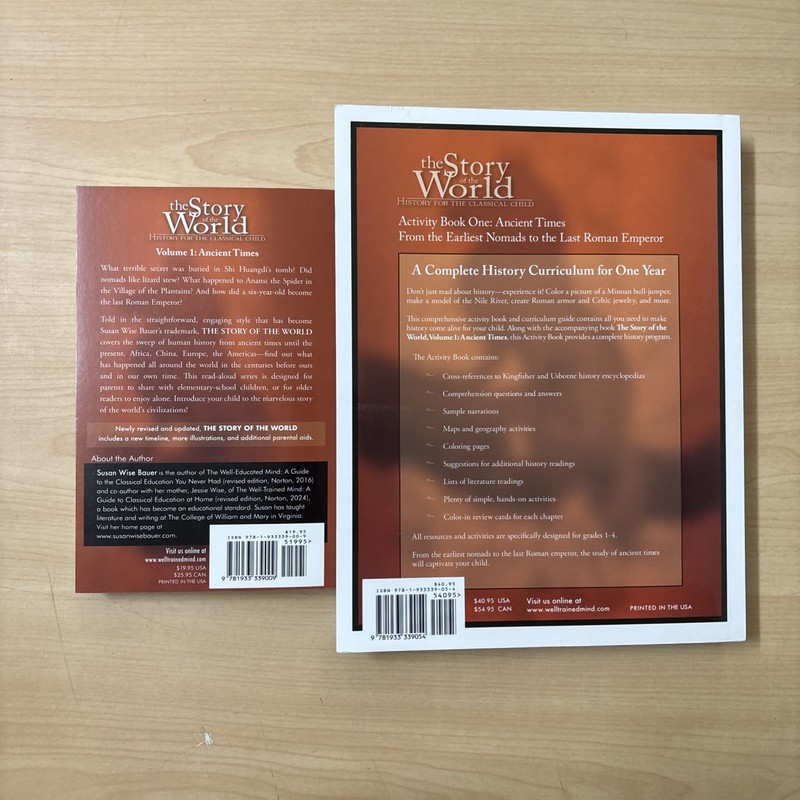 Lot 2 Story of the World Vol 1 Ancient Times Revised Ed Book + Activity Book Set gallery