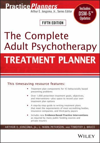 Practiceplanners Ser.: Complete Adult Psychotherapy Treatment Planner :…