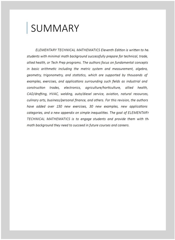 Elementary Technical Mathematics, Paperback by Ewen, Dale; Nelson, C. Robert,... gallery