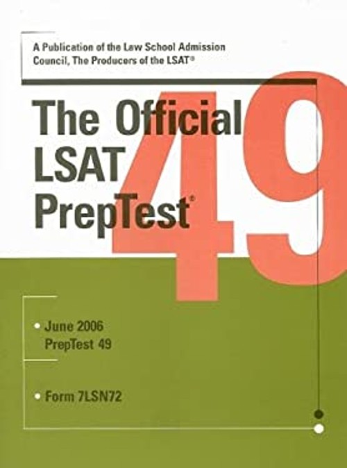 The Official LSAT PrepTest : June 2006 Form 7LSN72 Paperback