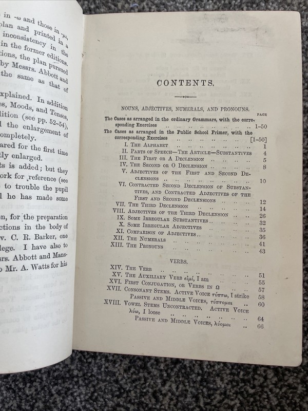 Initia Graeca Part 1 First Greek Course William Smith 1890 HB book #31 gallery