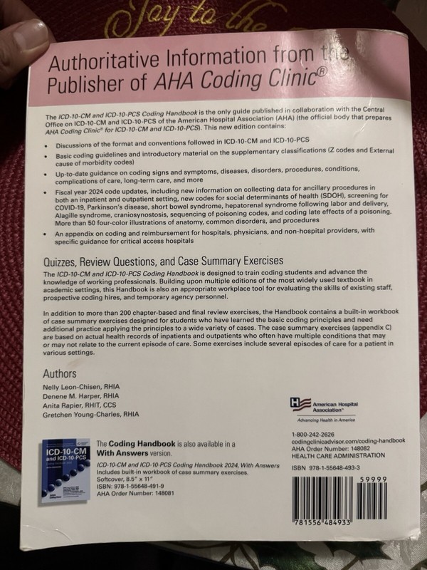 ICD-10-CM and ICD-10-PCS Coding Handbook 2024 Without Answers gallery
