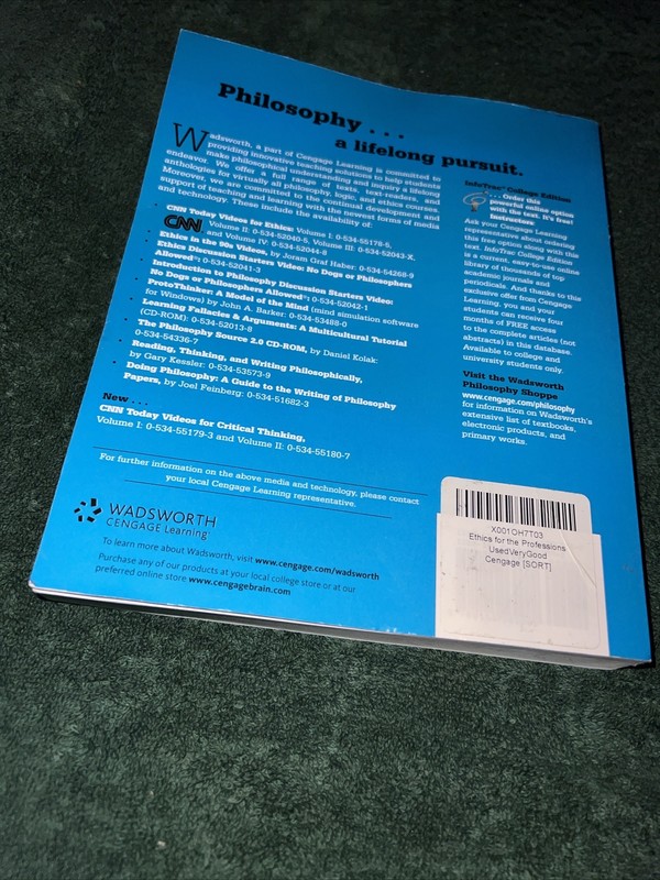 Ethics for the Professions by John R. Rowan and Samuel, Jr. Zinaich (2002, Pape… gallery