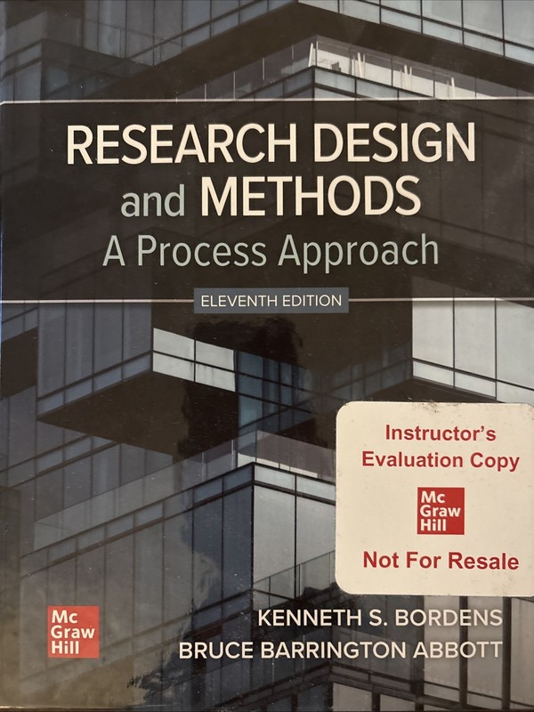 Research Design and Methods: A Process Approach by Kenneth S. Bordens