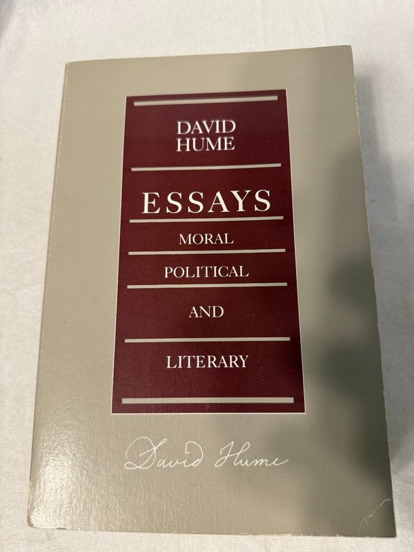 ESSAYS MORAL POLITICAL AND LITERARY David Hume PB VG philosophy classic