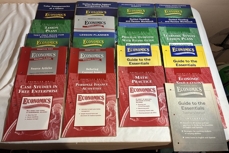 21 Book Lot Prentice Hall Economics Principles in Action O’Sullivan Teacher’s Ed
