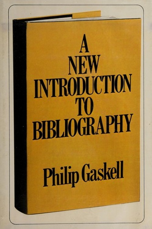 A New Introduction to Bibliography Hardcover Philip Gaskell
