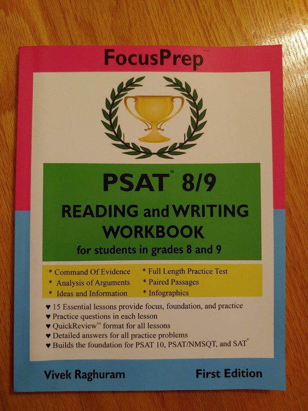 FocusPrep PSAT 8/9 READING and WRITING Workbook: For Students in Grades 8 and 9