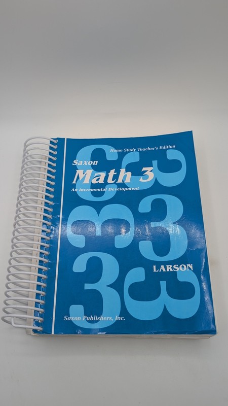 Math 3 Home Study by Nancy Larson (2001, Spiral,Teacher’s edition)