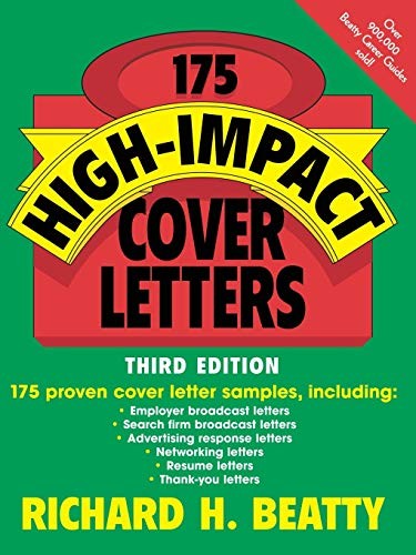 175 HIGH-IMPACT COVER LETTERS By Richard H. Beatty **BRAND NEW**