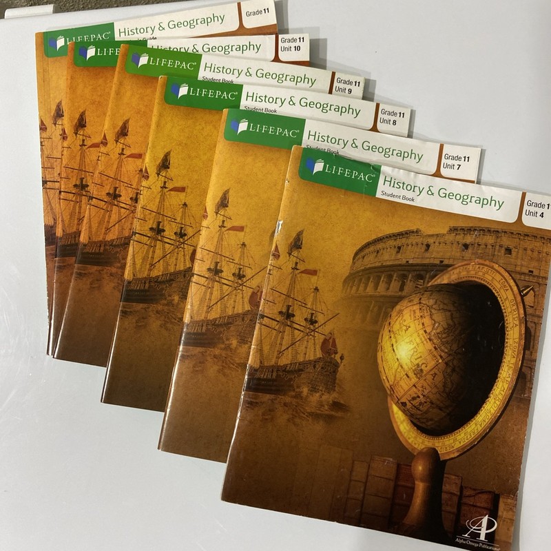 Alpha Omega AOP Lifepac History & Geography Grade 11 Units 4, 7-10 +Teacher