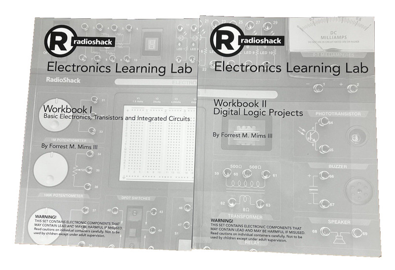Radio Shack Electronics Learning Lab Workbook I and II (2014 Paperback) Mims