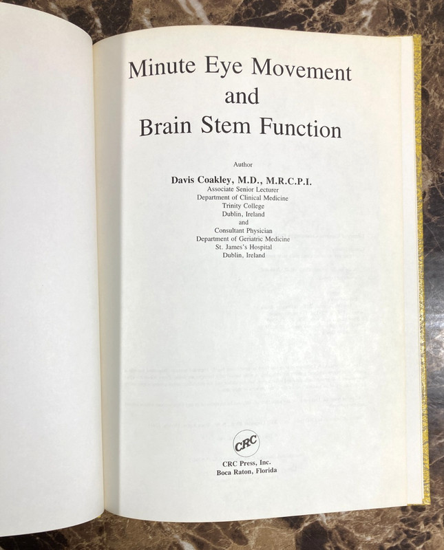 Minute Eye Movement & Brain Stem Function By Davis Coakley 1983 Optical Medical gallery