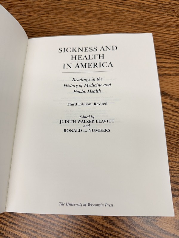 Sickness & Health in America by Judith W. Leavitt and Ronald L. Numbers gallery