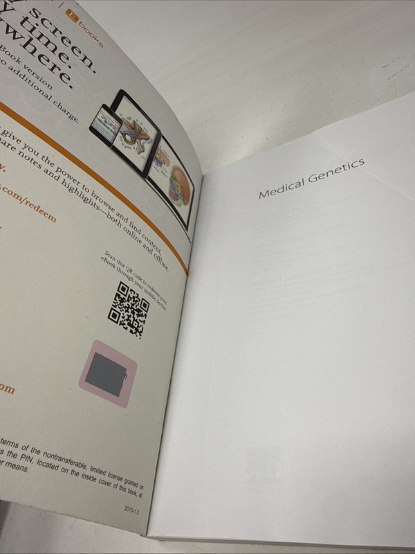 Medical Genetics. Sixth Edition. W/code. Cover Damage gallery