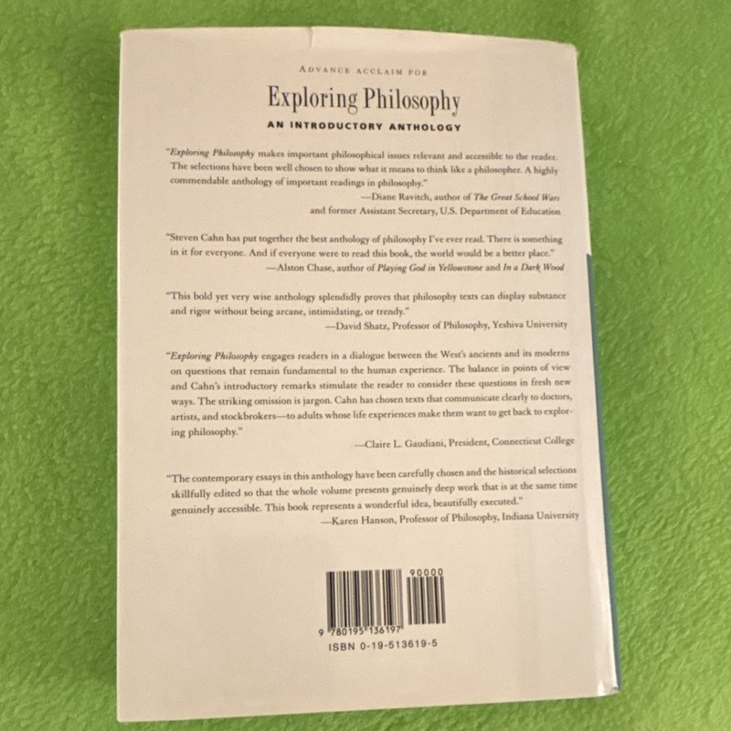 Exploring Philosophy Introductory Anthology Paperback Steven M. Cahn Philosophy gallery