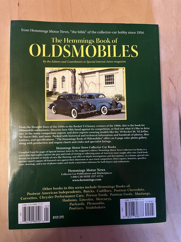 Hemmings Book of Oldsmobiles Terry Ehrich 120 Pages Copyright 2001 gallery