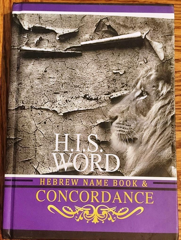 HIS Word Hebrew Name Book & Concordance F