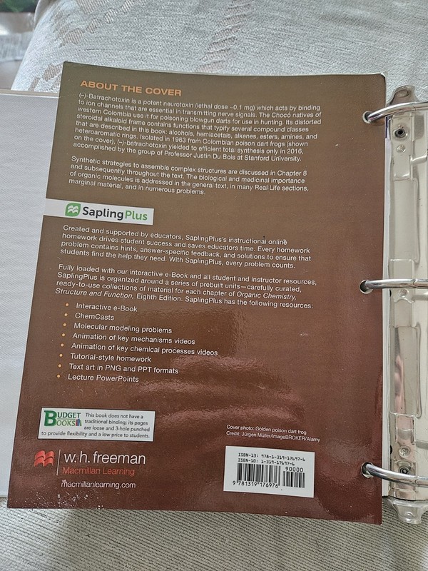 Organic Chemistry Structure And Function. Vollhardt And Schore. 8th Ed. Loose. gallery