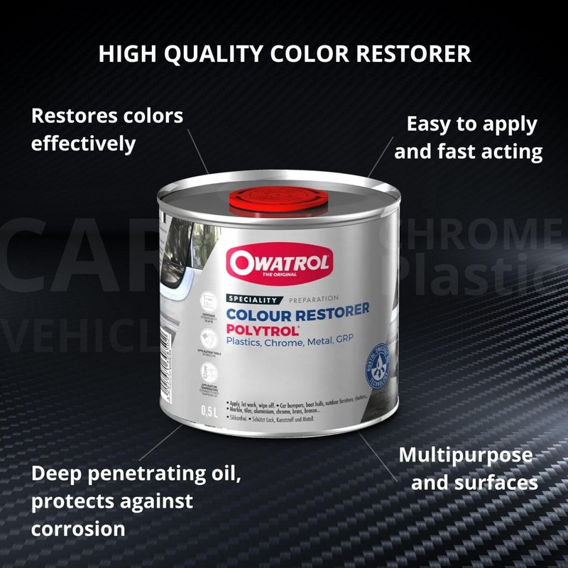 Polytrol Plastic Restorer for Cars 17 Oz, Color Restorer, Car Bumpers, Chrome... gallery