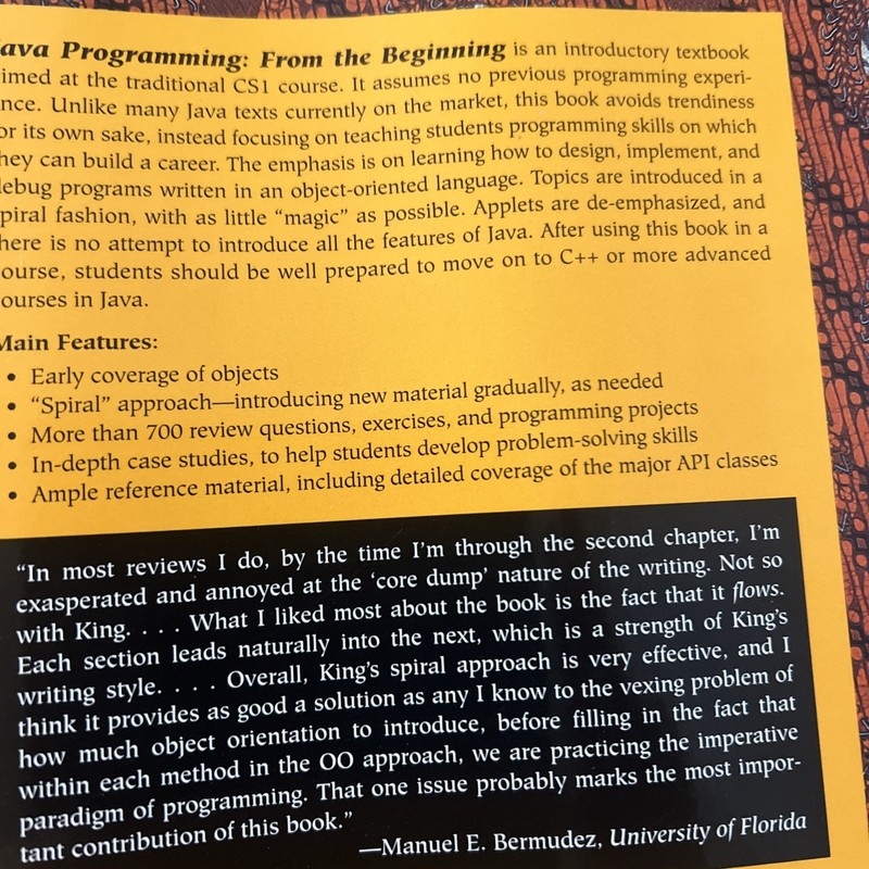 Java Programming by K. N. King (2000, Trade Paperback) gallery