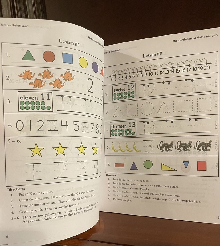 Simple Solutions Mathematics Grade K Workbook Kindergarten Math Homeschool NEW gallery