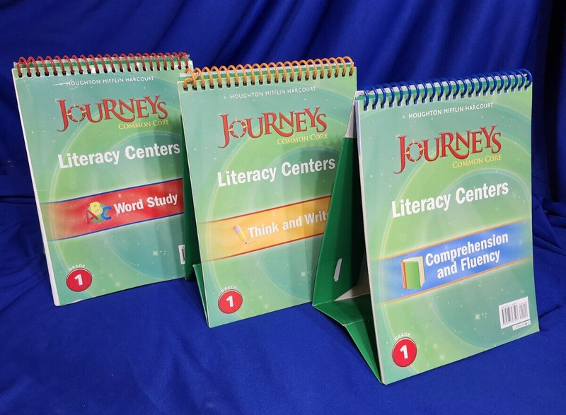 JOURNEYS Grade 1 Common Core Literacy Center FLIP CHART (12′ X 9″) Lot of 3/LN