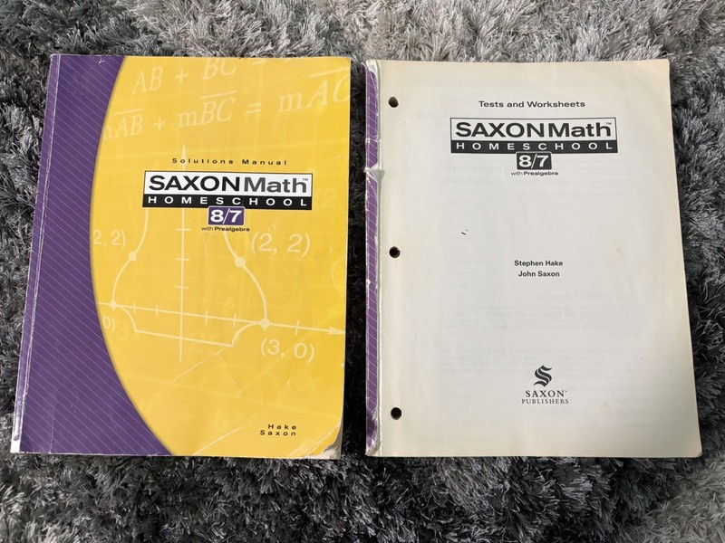Saxon Math Homeschool 8/7 – Solutions Manual & Test and Worksheets Book