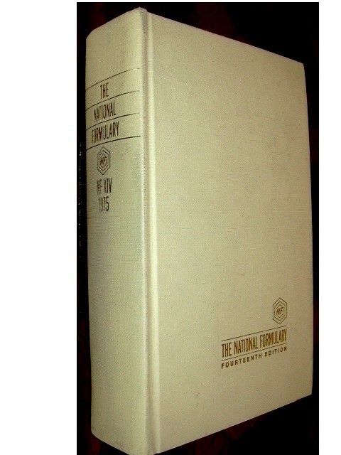 NATIONAL FORMULARY 14th Edition 1975 Book