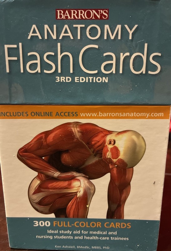 Barron’s Anatomy Flash Cards 3rd Edition 300 Full Color Cards